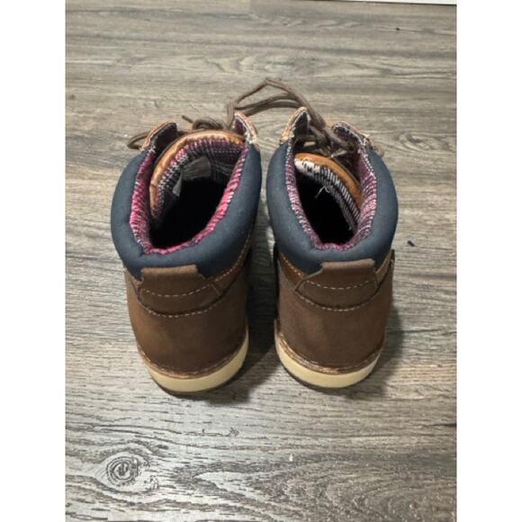 Falls Creek Boys Brown Lace-Up Ankle Boots Size 1 – Casual Everyday Shoes - Picture 7 of 10